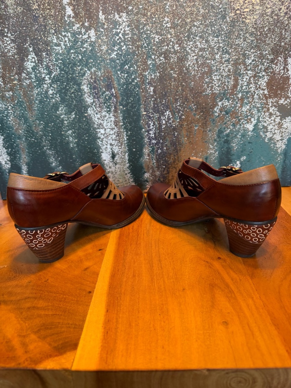 Spring Step L’Artiste Vintage Boho Brown Leather Mary Jane Pumps 8.5 (EUC) - Picture 6 of 12